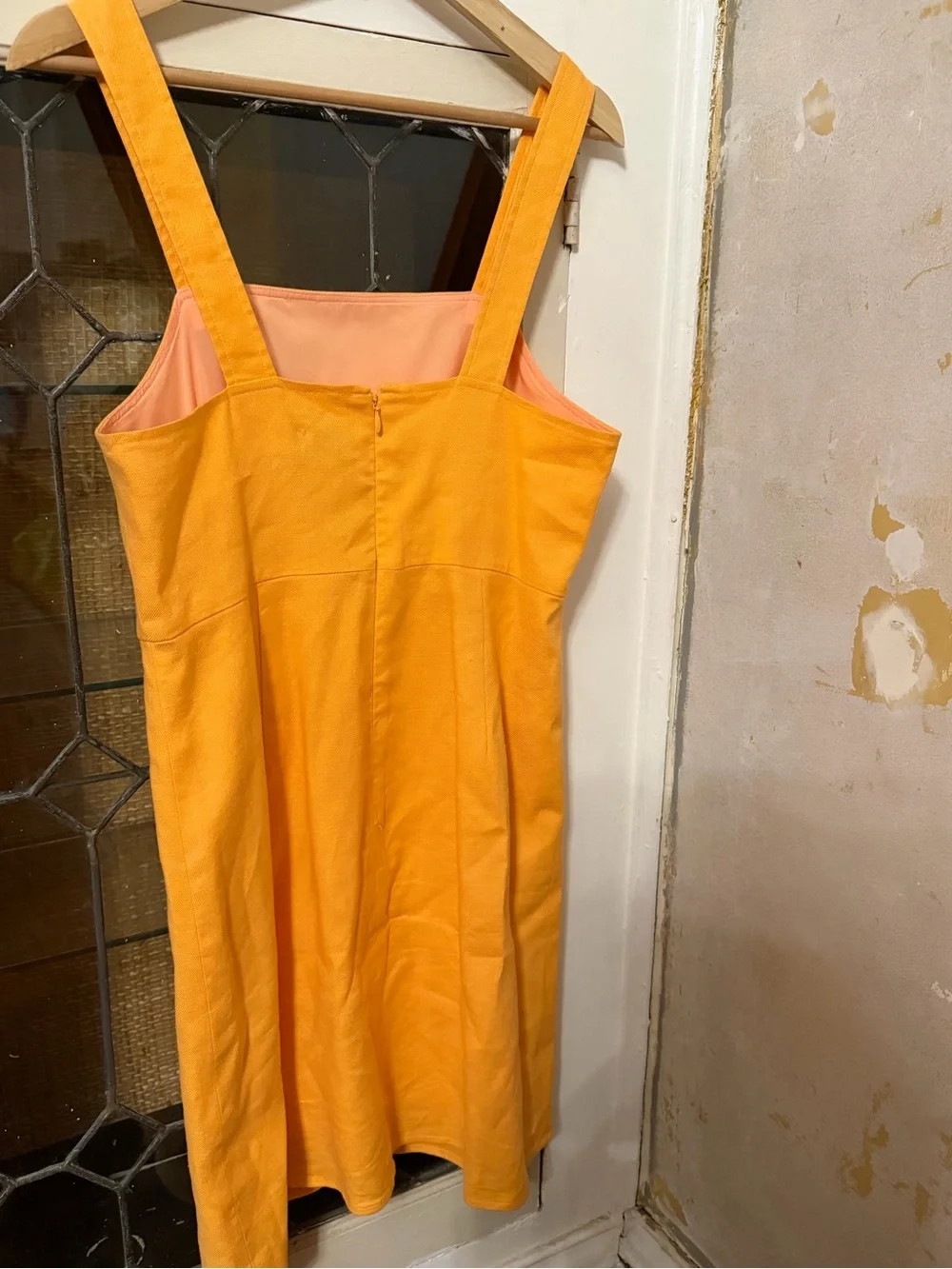 J. Crew Classic Square-Neck Sleeveless Dress in Vibrant Orange